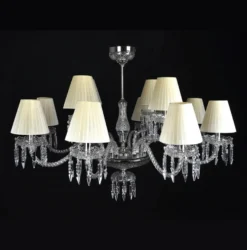 Casa Padrino Luxus Barock Kristall Kronleuchter Gold Ø 80 x H. 74 cm - Prunkvolle Messing Kronleuchter mit böhmischem Kristallglas - Barock Möbel - Edel & Prunkvoll