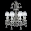 Casa Padrino Luxus Barock Kristall Kronleuchter Silber Ø 67 x H. 74 cm - Prunkvolle Messing Kronleuchter mit böhmischem Kristallglas - Barock Möbel - Edel & Prunkvoll