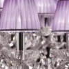 Casa Padrino Luxus Barock Kristallglas Kronleuchter Silber / Lila Ø 165 x H. 95 cm - Venezianischer Kronleuchter - Schloss Kronleuchter - Palast Kronleuchter - Luxus Qualität - Made in Italy
