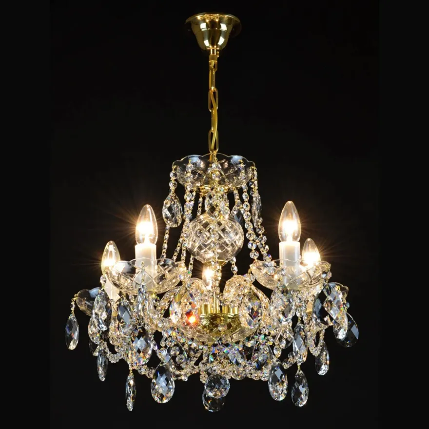 Casa Padrino Luxus Barock Kristall Tischleuchte Gold 53 x 28 x H. 41 cm - Prunkvolle Messing Tischleuchte mit böhmischem Kristallglas - Barock Möbel - Edel & Prunkvoll