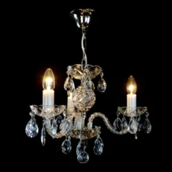 Casa Padrino Luxus Barock Kristall Kronleuchter Silber Ø 44 x H. 35 cm - Prunkvolle Messing Kronleuchter mit böhmischem Kristallglas - Barock Möbel - Edel & Prunkvoll