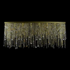 Casa Padrino Luxus Barock Kristall Wandleuchte Gold 140 x 30 x H. 50 cm - Prunkvolle Messing Wandleuchte mit böhmischem Kristallglas - Barock Möbel - Edel & Prunkvoll