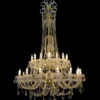 Casa Padrino Luxus Barock Kristall Kronleuchter Gold Ø 114 x H. 170 cm - Prunkvolle Messing Kronleuchter mit böhmischem Kristallglas - Barock Möbel - Edel & Prunkvoll