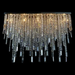 Casa Padrino Luxus Barock Kristall Wandleuchte Silber 100 x 20 x H. 70 cm - Prunkvolle Messing Wandleuchte mit böhmischem Kristallglas - Barock Möbel - Edel & Prunkvoll