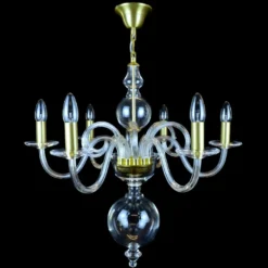 Casa Padrino Luxus Barock Kristall Kronleuchter Gold Ø 65 x H. 80 cm - Prunkvolle Messing Kronleuchter mit böhmischem Kristallglas - Barock Möbel - Edel & Prunkvoll
