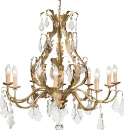 Casa Padrino Luxus Barock Kristall Kronleuchter Gold Ø 80 x H. 80 cm - Barock & Jugendstil Wohnzimmer Kronleuchter
