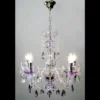 Casa Padrino Luxus Barock Kristall Tischleuchte Silber 43 x 24 x H. 55 cm - Prunkvolle Messing Tischleuchte mit böhmischem Kristallglas - Barock Möbel - Edel & Prunkvoll
