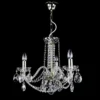 Casa Padrino Luxus Barock Kristall Kronleuchter Silber Ø 43 x H. 40 cm - Prunkvoller Messing Kronleuchter mit böhmischem Kristallglas - Barock Möbel - Edel & Prunkvoll
