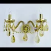 Casa Padrino Luxus Barock Kristall Wandleuchte Gold 38 x 20 x H. 25 cm - Prunkvolle Messing Wandleuchte mit böhmischem Kristallglas - Barock Möbel - Edel & Prunkvoll