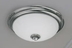 Casa Padrino Luxus Barock Kristall Deckenleuchte Silber / Weiß Ø 60 x H. 20 cm - Runde Barockstil Wohnzimmer Deckenlampe - Barock Leuchten - Barock Möbel - Edel & Prunkvoll
