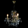 Casa Padrino Luxus Barock Kristall Kronleuchter Silber Ø 45 x H. 42 cm - Prunkvoller Messing Kronleuchter mit böhmischem Kristallglas - Barock Möbel - Edel & Prunkvoll