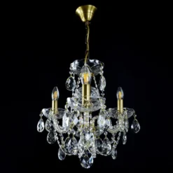Casa Padrino Luxus Barock Kristall Kronleuchter Silber Ø 45 x H. 42 cm - Prunkvoller Messing Kronleuchter mit böhmischem Kristallglas - Barock Möbel - Edel & Prunkvoll