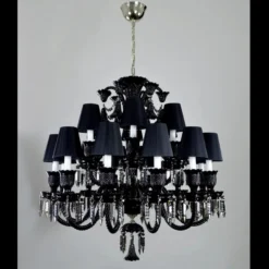 Casa Padrino Luxus Barock Kristall Kronleuchter Silber Ø 90 x H. 90 cm - Prunkvolle Messing Kronleuchter mit böhmischem Kristallglas - Barock Möbel - Edel & Prunkvoll