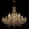 Casa Padrino Luxus Barock Kristall Kronleuchter Gold Ø 130 x H. 110 cm - Prunkvolle Messing Kronleuchter mit böhmischem Kristallglas - Barock Möbel - Edel & Prunkvoll