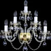 Casa Padrino Luxus Barock Kristall Wandleuchte Gold 46 x 26 x H. 49 cm - Prunkvolle Wandlampe mit Böhmischem Kristallglas - Edel & Prunkvoll