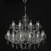 Casa Padrino Luxus Barock Kristall Kronleuchter Gold Ø 95 x H. 77 cm - Prunkvolle Messing Kronleuchter mit böhmischem Kristallglas - Barock Möbel - Edel & Prunkvoll
