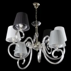 Casa Padrino Luxus Barock Kristall Kronleuchter Silber Ø 75 x H. 58 cm - Prunkvolle Messing Kronleuchter mit böhmischem Kristallglas - Barock Möbel - Edel & Prunkvoll