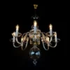 Casa Padrino Luxus Barock Kristall Kronleuchter Silber Ø 70 x H. 70 cm - Prunkvolle Messing Kronleuchter mit böhmischem Kristallglas - Barock Möbel - Edel & Prunkvoll