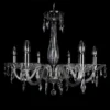 Casa Padrino Luxus Barock Kristall Kronleuchter Silber Ø 60 x H. 47 cm - Prunkvolle Messing Kronleuchter mit böhmischem Kristallglas - Barock Möbel - Edel & Prunkvoll
