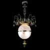 Casa Padrino Luxus Barock Kristall Kronleuchter Gold Ø 27 x H. 110 cm - Prunkvolle Messing Kronleuchter mit böhmischem Kristallglas - Barock Möbel - Edel & Prunkvoll