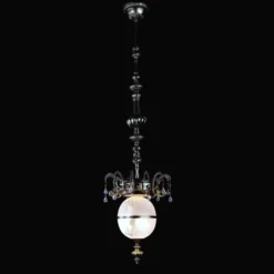 Casa Padrino Luxus Barock Kristall Kronleuchter Gold Ø 27 x H. 110 cm - Prunkvolle Messing Kronleuchter mit böhmischem Kristallglas - Barock Möbel - Edel & Prunkvoll
