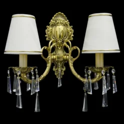 Casa Padrino Luxus Barock Kristall Kronleuchter Gold Ø 40 x H. 38 cm - Prunkvolle Messing Kronleuchter mit böhmischem Kristallglas - Barock Möbel - Edel & Prunkvoll