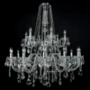 Casa Padrino Luxus Barock Kristall Kronleuchter Silber Ø 92 x H. 95 cm - Prunkvolle Messing Kronleuchter mit böhmischem Kristallglas - Barock Möbel - Edel & Prunkvoll