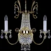 Casa Padrino Luxus Barock Kristall Wandleuchte Gold 39 x 19 x H. 60 cm - Prunkvolle Wandlampe mit Böhmischem Kristallglas - Edel & Prunkvoll