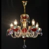 Casa Padrino Luxus Barock Kristall Wandleuchte Gold 50 x 26 x H. 65 cm - Prunkvolle Messing Wandleuchte mit böhmischem Kristallglas - Barock Möbel - Edel & Prunkvoll