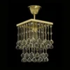 Casa Padrino Luxus Barock Kristall Wandleuchte Gold 15 x 15 x H. 25 cm - Prunkvolle Messing Wandleuchte mit böhmischem Kristallglas - Barock Möbel - Edel & Prunkvoll