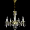 Casa Padrino Luxus Barock Kristall Kronleuchter Gold Ø 56 x H. 50 cm - Prunkvolle Messing Kronleuchter mit böhmischem Kristallglas - Barock Möbel - Edel & Prunkvoll