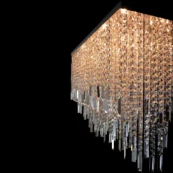 Casa Padrino Luxus Barock Kristall Wandleuchte Silber 160 x 20 x H. 70 cm - Prunkvolle Messing Wandleuchte mit böhmischem Kristallglas - Barock Möbel - Edel & Prunkvoll