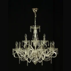Casa Padrino Luxus Barock Kristall Kronleuchter Gold Ø 70 x H. 60 cm - Prunkvolle Messing Kronleuchter mit böhmischem Kristallglas - Barock Möbel - Edel & Prunkvoll
