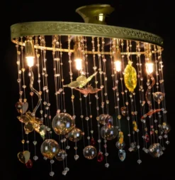Casa Padrino Luxus Barock Kristall Wandleuchte Gold 50 x 34 x H. 20 cm - Prunkvolle Messing Wandleuchte mit böhmischem Kristallglas - Barock Möbel - Edel & Prunkvoll