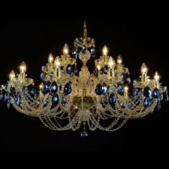 Casa Padrino Luxus Barock Kristall Kronleuchter Gold Ø 90 x H. 63 cm - Prunkvolle Messing Kronleuchter mit böhmischem Kristallglas - Barock Möbel - Edel & Prunkvoll