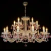 Casa Padrino Luxus Barock Kristall Deckenleuchte Silber Ø 105 x H. 56 cm - Prunkvolle Messing Deckenleuchte mit böhmischem Kristallglas - Barock Möbel - Edel & Prunkvoll