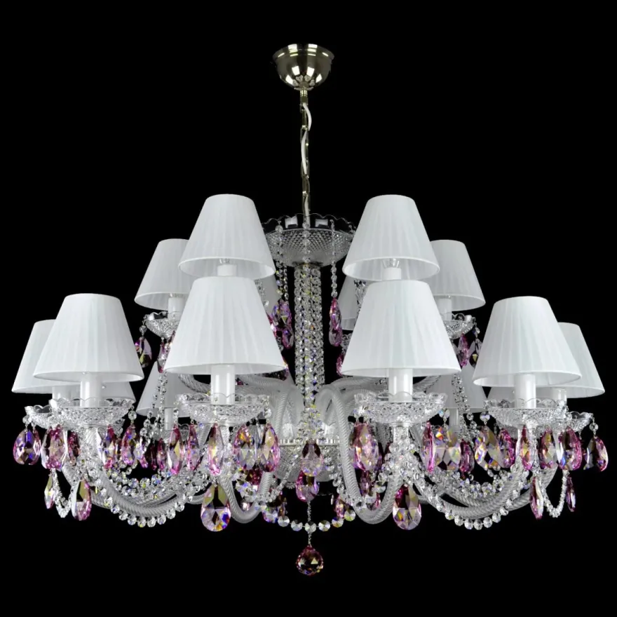 Casa Padrino Luxus Barock Kristall Deckenleuchte Silber Ø 105 x H. 56 cm - Prunkvolle Messing Deckenleuchte mit böhmischem Kristallglas - Barock Möbel - Edel & Prunkvoll