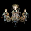 Casa Padrino Luxus Barock Kristall Kronleuchter Gold Ø 60 x H. 52 cm - Prunkvolle Messing Kronleuchter mit böhmischem Kristallglas - Barock Möbel - Edel & Prunkvoll