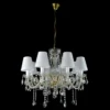 Casa Padrino Luxus Barock Kristall Kronleuchter Silber Ø 67 x H. 56 cm - Prunkvolle Messing Kronleuchter mit böhmischem Kristallglas - Barock Möbel - Edel & Prunkvoll