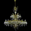Casa Padrino Luxus Barock Kristall Kronleuchter Gold Ø 125 x H. 130 cm - Prunkvolle Messing Kronleuchter mit böhmischem Kristallglas - Barock Möbel - Edel & Prunkvoll