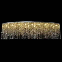 Casa Padrino Luxus Barock Kristall Wandleuchte Silber 200 x 60 x H. 50 cm - Prunkvolle Messing Wandleuchte mit böhmischem Kristallglas - Barock Möbel - Edel & Prunkvoll