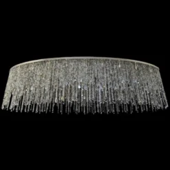 Casa Padrino Luxus Barock Kristall Wandleuchte Silber 200 x 60 x H. 50 cm - Prunkvolle Messing Wandleuchte mit böhmischem Kristallglas - Barock Möbel - Edel & Prunkvoll