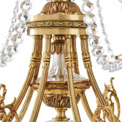 Casa Padrino Luxus Barock Kristall Kronleuchter Antik Gold Ø 80 x H. 116 cm - Luxus Qualität