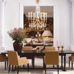 Casa Padrino Luxus Barock Kristall Kronleuchter Antik Gold Ø 80 x H. 116 cm - Luxus Qualität
