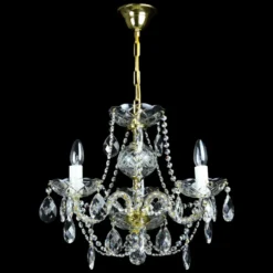 Casa Padrino Luxus Barock Kristall Tischleuchte Gold 40 x 20 x H. 35 cm - Prunkvolle Messing Tischleuchte mit böhmischem Kristallglas - Barock Möbel - Edel & Prunkvoll
