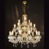 Casa Padrino Luxus Barock Kristall Kronleuchter Gold Ø 90 x H. 100 cm - Prunkvolle Messing Kronleuchter mit böhmischem Kristallglas - Barock Möbel - Edel & Prunkvoll