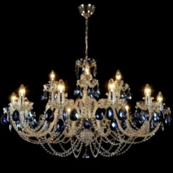 Casa Padrino Luxus Barock Kristall Kronleuchter Silber Ø 90 x H. 63 cm - Prunkvolle Messing Kronleuchter mit böhmischem Kristallglas - Barock Möbel - Edel & Prunkvoll
