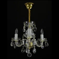 Casa Padrino Luxus Barock Kristall Kronleuchter Gold Ø 44 x H. 35 cm - Prunkvolle Messing Kronleuchter mit böhmischem Kristallglas - Barock Möbel - Edel & Prunkvoll