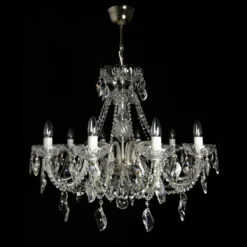 Casa Padrino Luxus Barock Kristall Deckenleuchte Ø 54 cm - Made in Italy