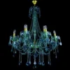 Casa Padrino Luxus Barock Kristall Kronleuchter Gold Ø 80 x H. 107 cm - Prunkvolle Messing Kronleuchter mit böhmischem Kristallglas - Barock Möbel - Edel & Prunkvoll